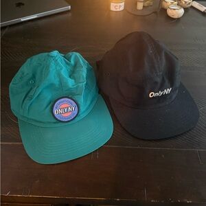 Only NY Men's Black and Teal Hats